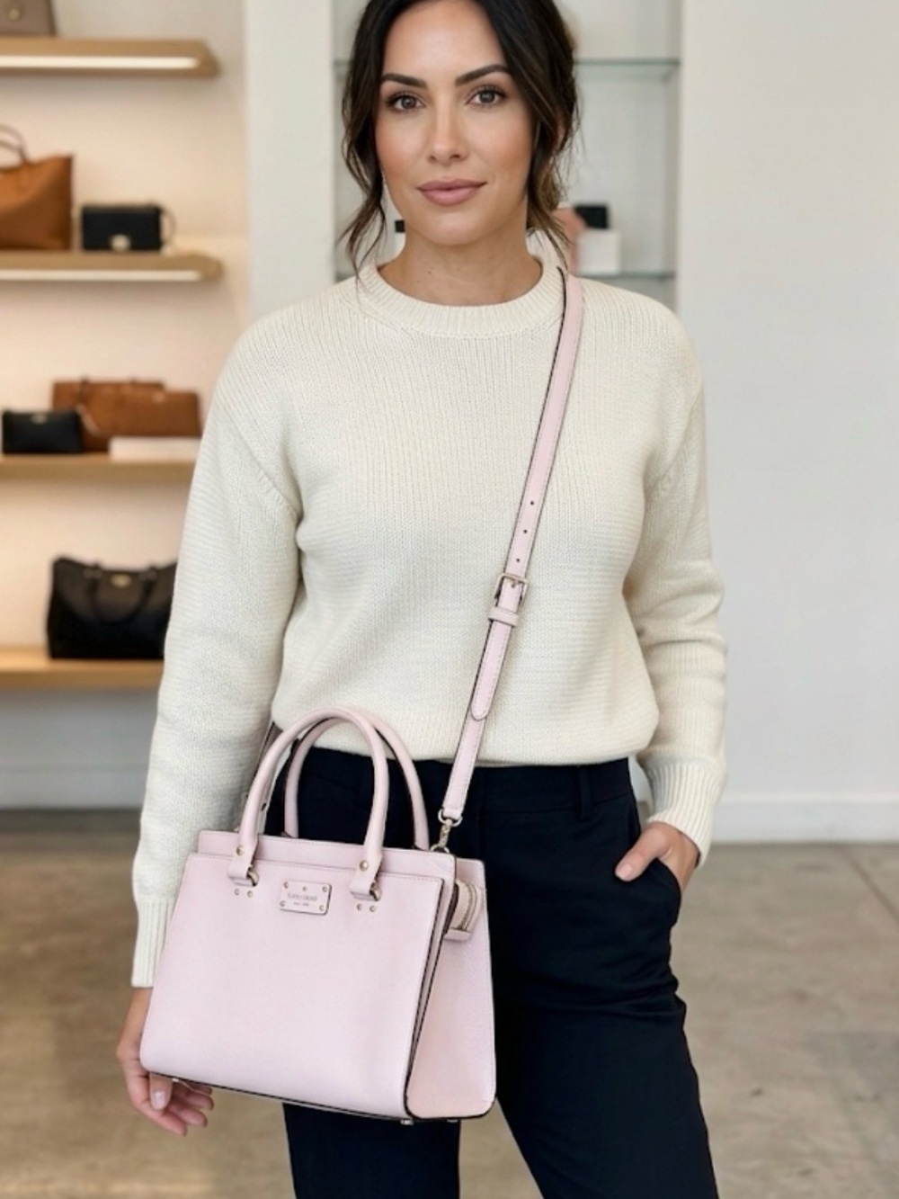 Kate Spade New York Wellesley Durham Convertible Tote in Light Pink